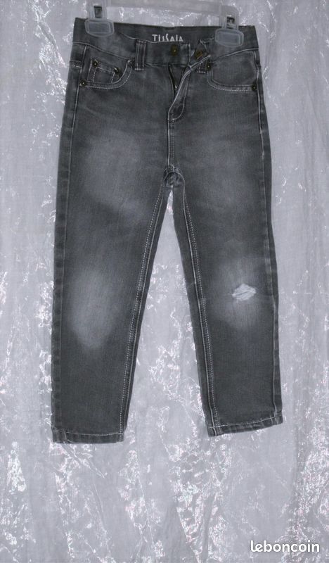 Pantalon jeans gris TISSAIA garçon 5 ans (image 1)