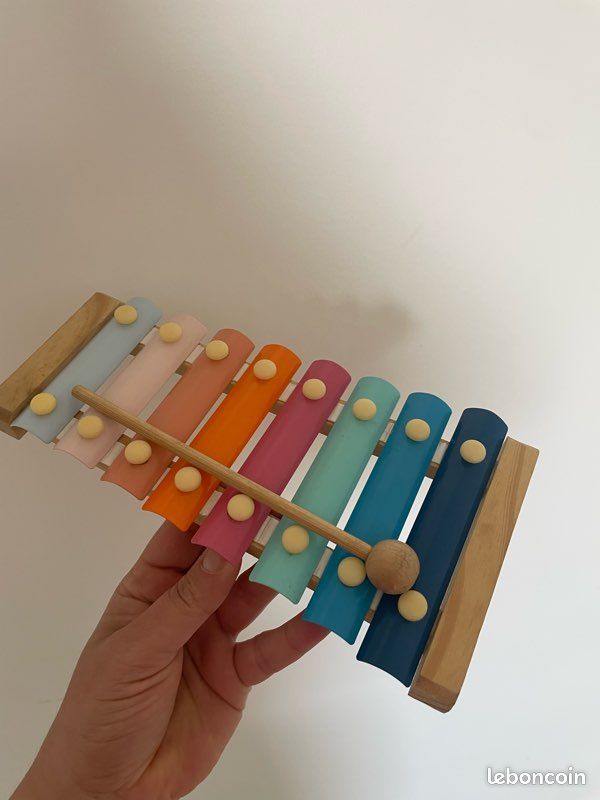 Xylophone éducatif Maternelle Bois Hêtre Xylophone En Bois Pour Enfants - 8 Notes Avec 2 Maillets, Instrument Musical Éducatif