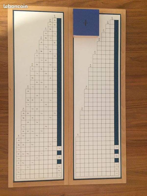 Montessori : Tables de mémorisation de la division (image 1)