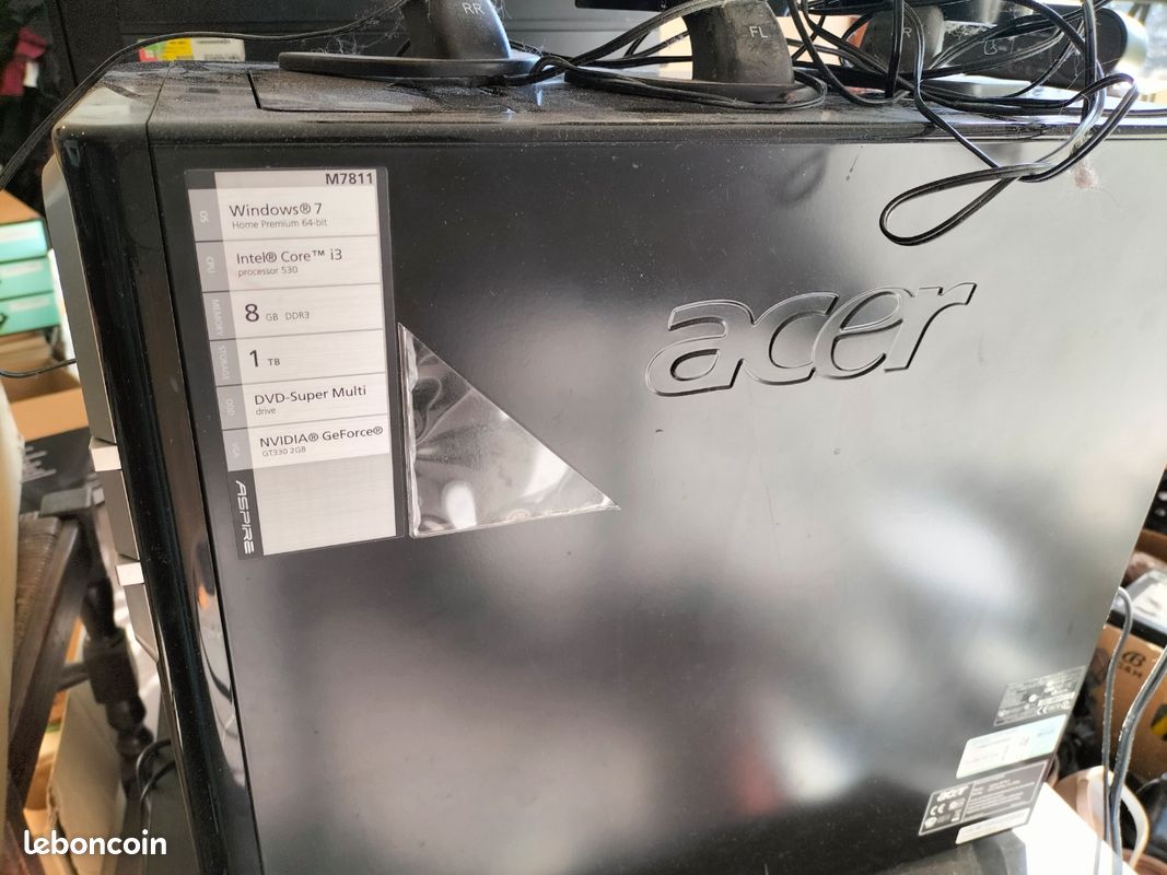 2 TOURS ACER ASPIRE WINDOWS 7 et XP en Panne + Boîte à Musique LABTEC + ÉCRAN/ CLAVIER ( Au Choix possible) (image 9)