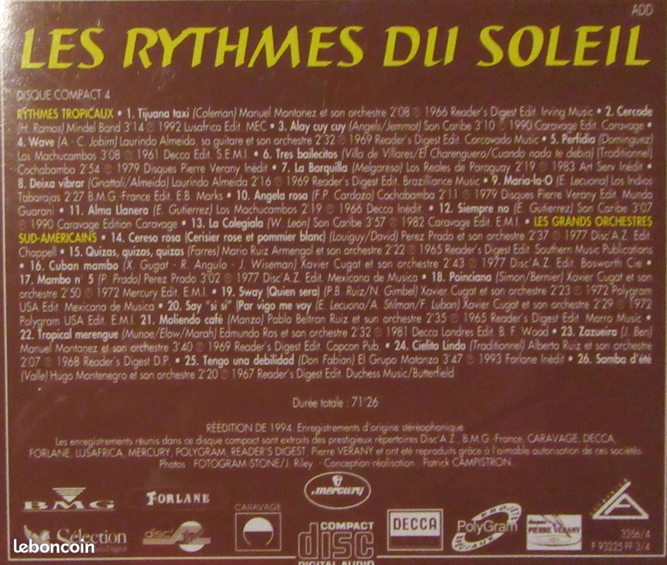 Coffret CD Les rythmes du soleil (image 9)