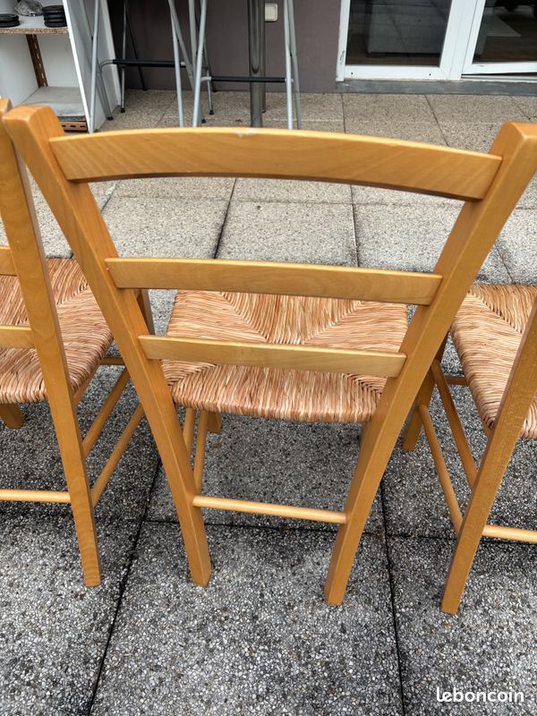Vend lot de 4 chaises en paille (image 8)