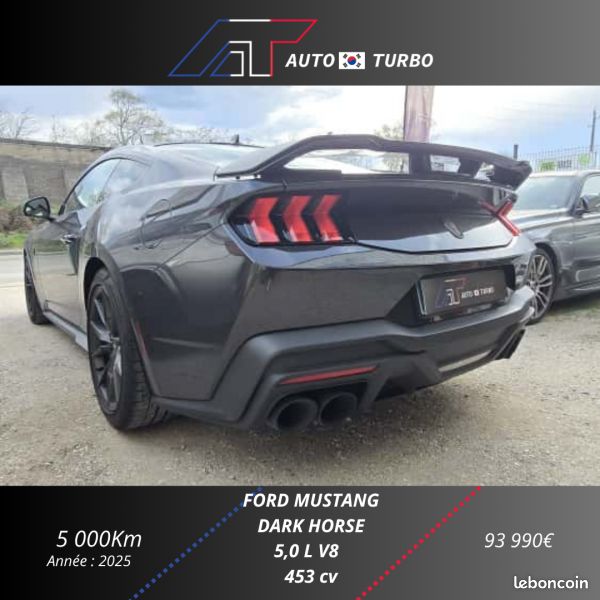 Ford MUSTANG FASTBACK 5.0 V8 453CH DARK HORSE / PAS DE MALUS / CERAMIQUE COMPLETE / PPF / EXTENSION (image 7)