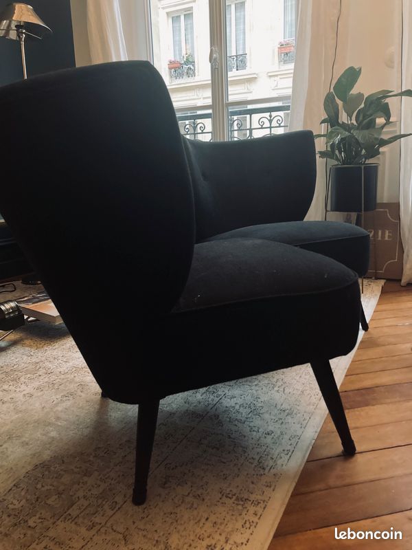 2 x fauteuils Franck ampm noir (image 2)