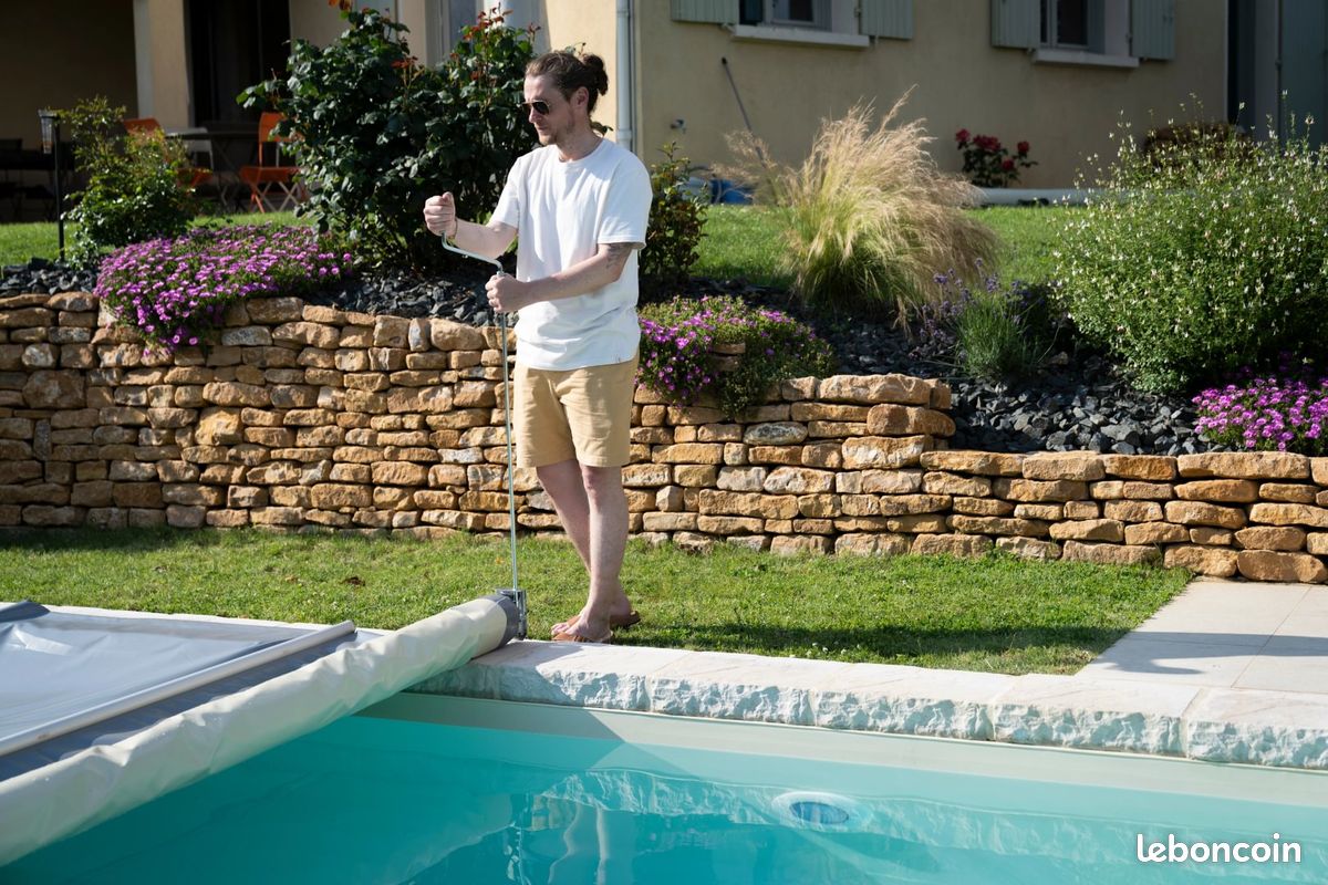 🏊‍♂️ Bâche à barres piscine rectangle 8 x 4 m COVERKIT – Pessac – Neuf - Rapide et Economique- en kit à monter soi-même 🛠️ 100 % Fabrication Française 💙🤍❤️ (image 1)