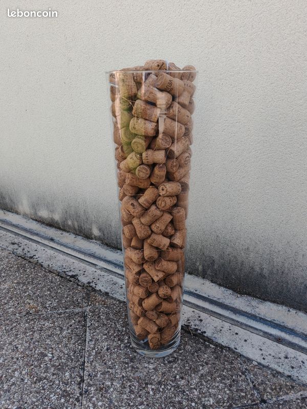 Vase En Verre Rempli De Bouchons De Vin – Déco Originale, Différentes Tailles