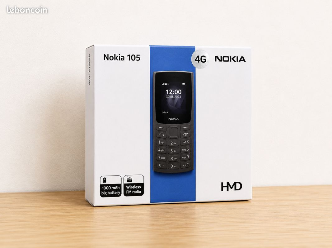 Nokia 105 4g noir neuf sous blister (image 1)