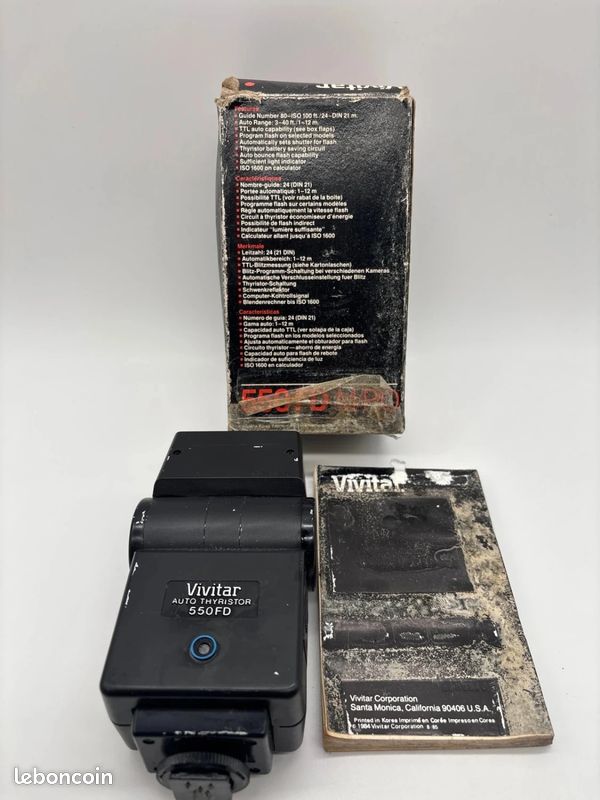 Flash Vivitar 550FD argentique compatible numérique