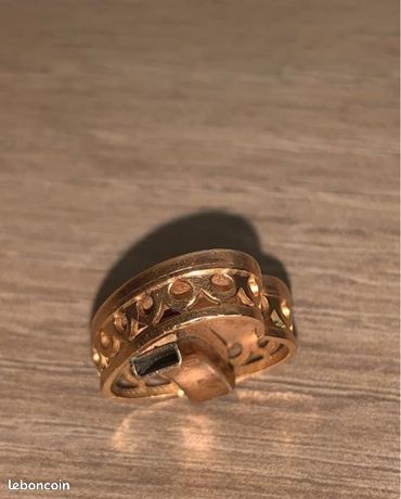 Rare bague Amoureux de Peynet plaqué or Murat vintage