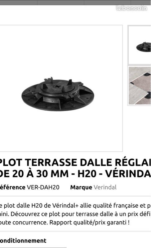 Plot terrasse pour dalle et accessoires (image 5)