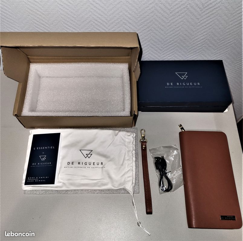 Portefeuille simili cuir double zip