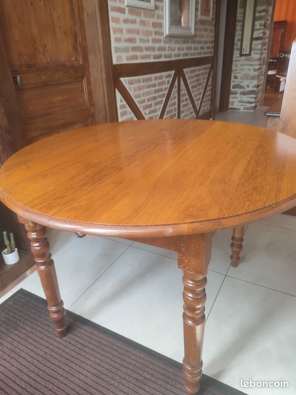Table chêne avec deux allonges (image 1)