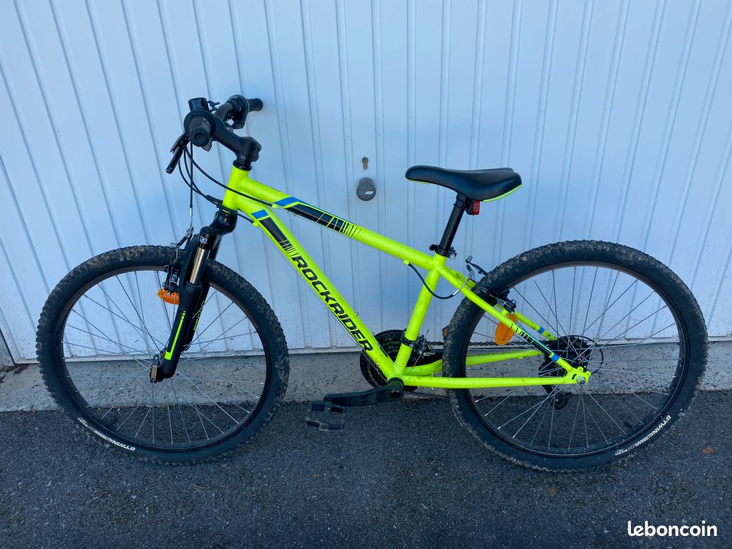 Rockrider 500 Velo Decathlon Vert Fluo 24 Pouces Rockrider Jaune