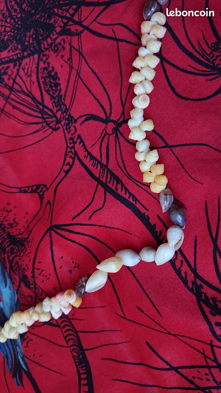 Lot de 4 colliers vintage en coquillages – Années 70/90 – Fait main (image 16)