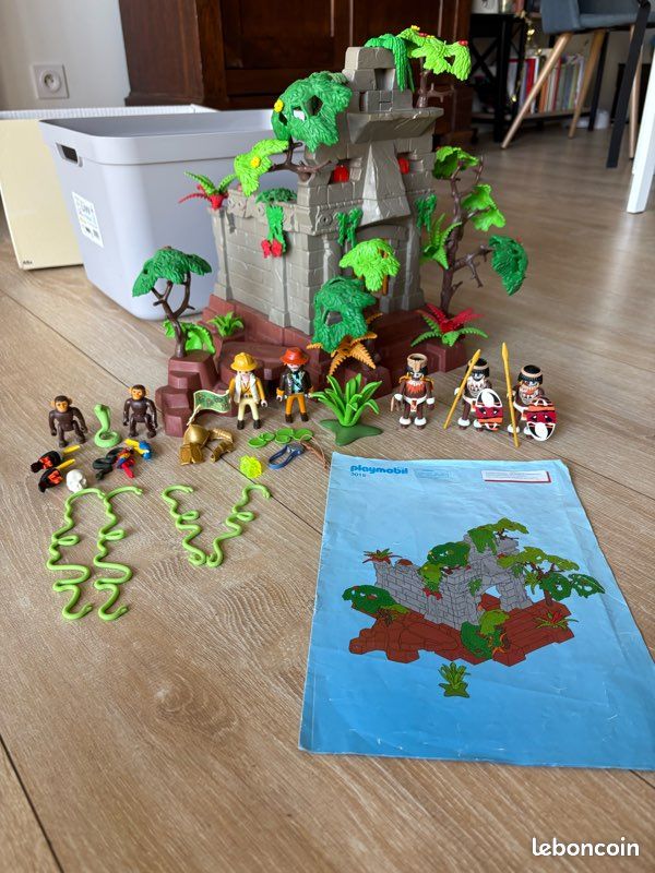 PLAYMOBIL N°3015 TEMPLE De La Jungle + N°4564 Indigène Africain EUR 58