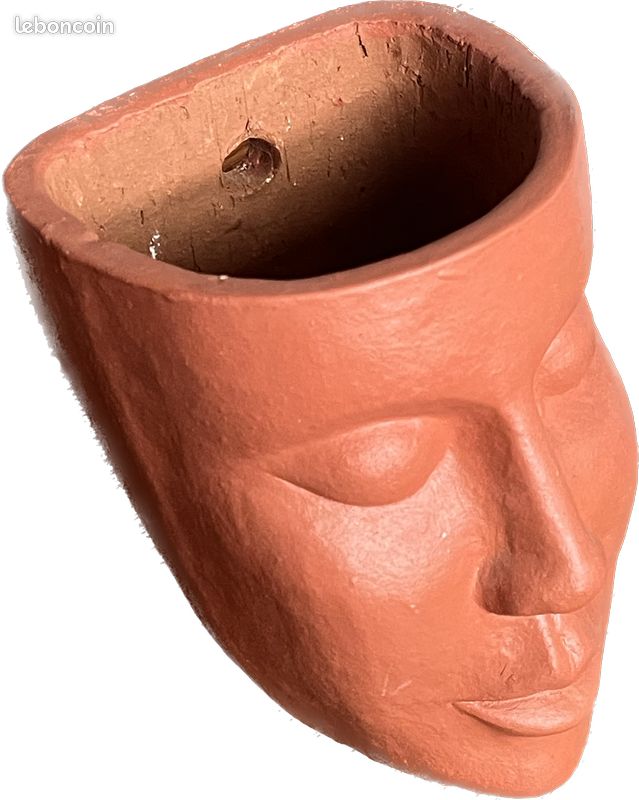Vase en forme de visage - Origine Brésil (image 5)