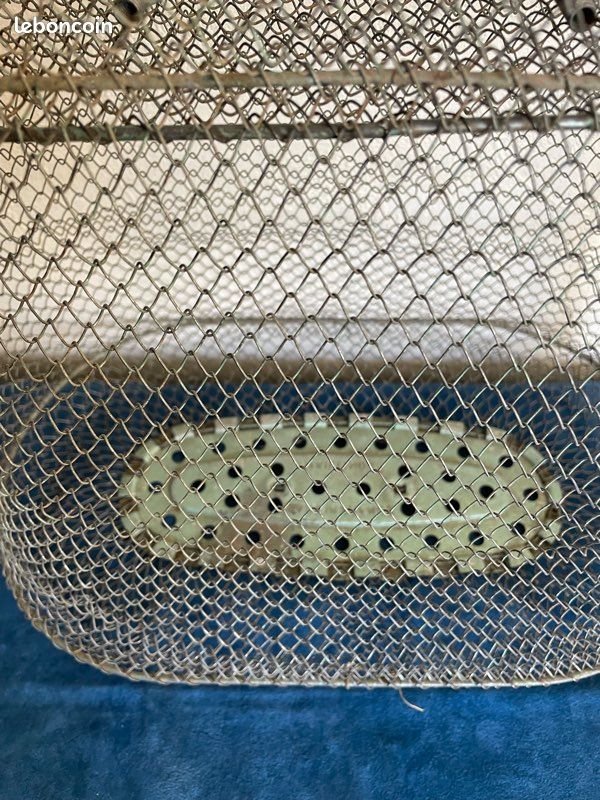 Ancienne Nasse à Poissons En Métal Maille - Panier Pêche Eau Douce - Made In France