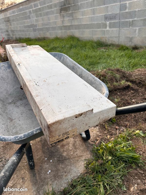 Appui fenêtre béton 28 par 100 blanc (image 3)