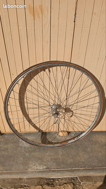 Paire De Jantes De Vélo Course Anciennes Années 1925/1930 - Moyeu Avant/arrière Exelcoo
