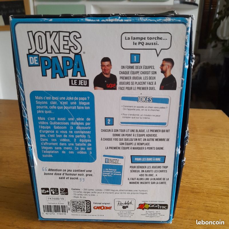 Jeu "Jokes de papa" (image 1)