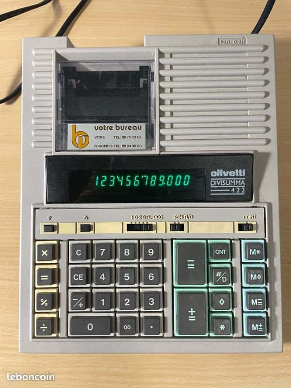 CALCULATRICE OLIVETTI LOGOS 55 avec sa notice EUR 270,00 - PicClick FR