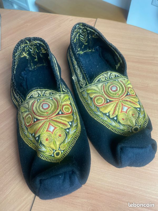 Sabot bois traditionnel avec chaussons Décoration