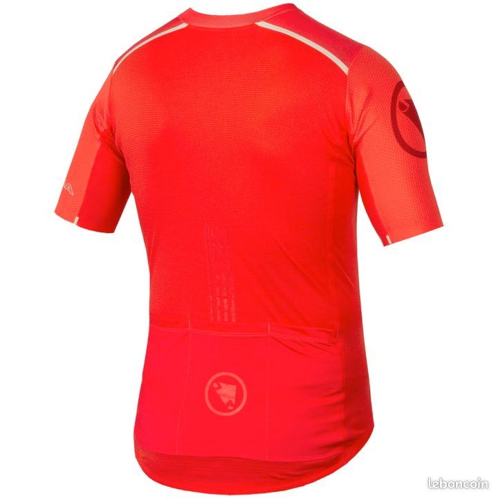 Maillot Cyclisme Homme Endura - Rouge Taille L - Manches Courtes Avec Poches - Excellent état
