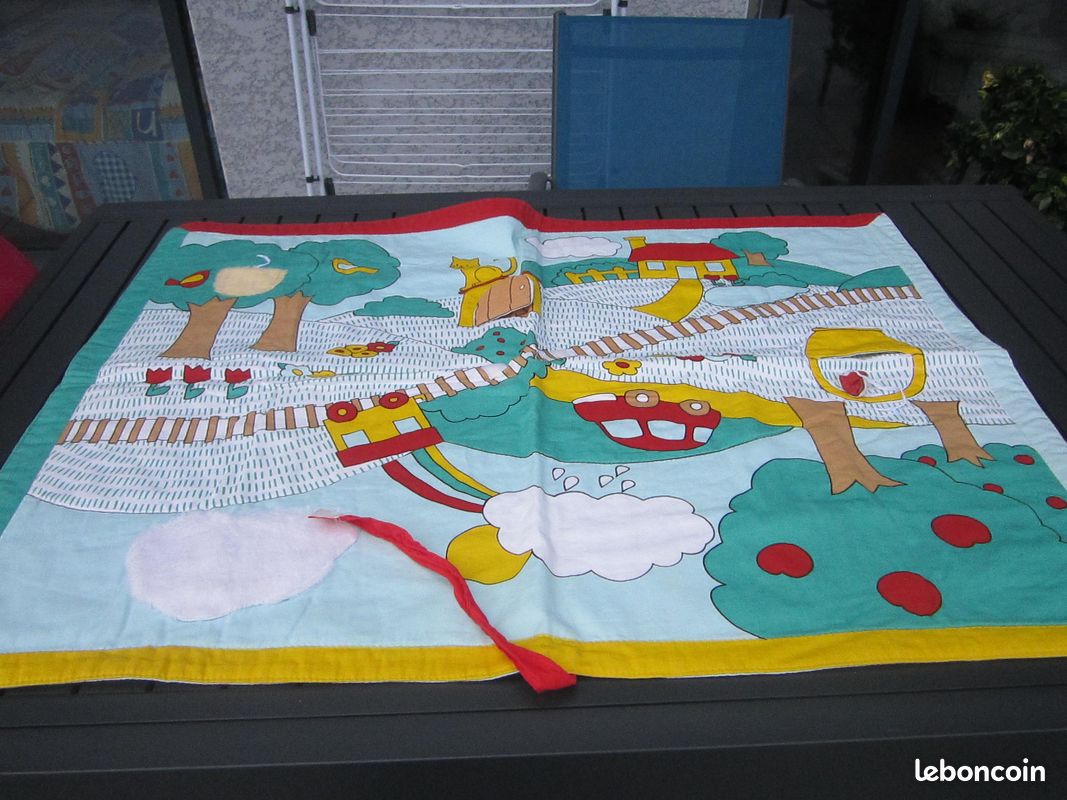 Grand tapis de jeu enfant en coton (image 1)