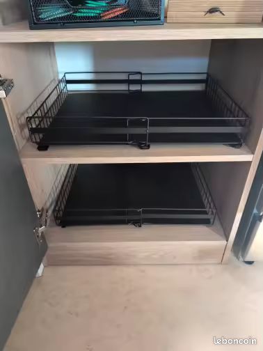 Lot de 2 paniers de rangement coulissants (image 2)