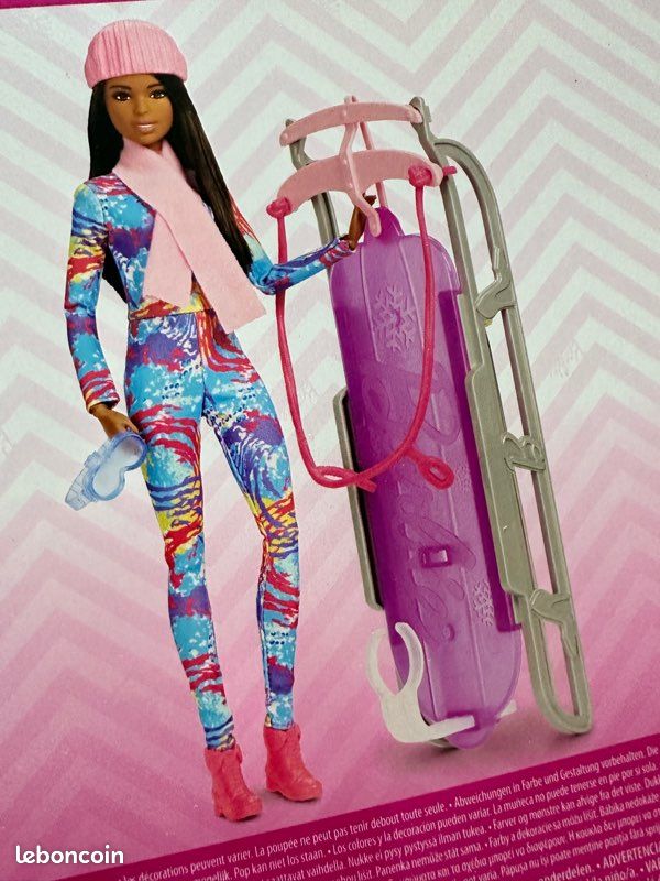 Poupée Barbie métisse et Sa Luge au ski neuf (image 6)