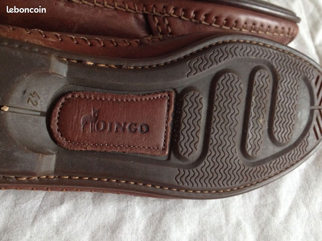 Mocassins Homme Dingo 612-9 Cuir Marron – Confort Décontracté Taille 43
