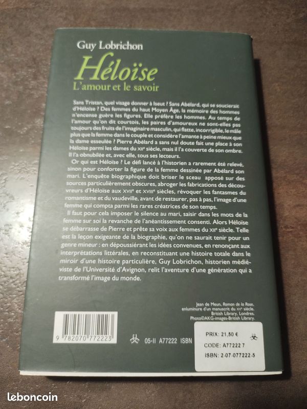 "Héloïse, l'amour et le savoir" Gallimard 2005 (image 2)