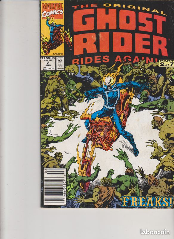 GHOST RIDER RIDES AGAIN, Volume 1, #2, Août 1991 (image 1)