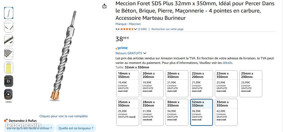 Lot de FORETS SDS Grande longueur (image 3)