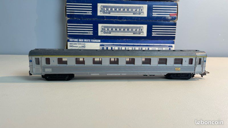 HORNBY ACHO MECCANO 737 HO Voiture - Voyageurs INOX SNCF 1ère Classe 1/87 1:87 EUR 12,80 - FR