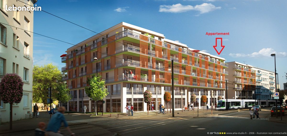 Appartement 3 pièces 64 m² · à Rezé · 64 m² · 890 €/mois