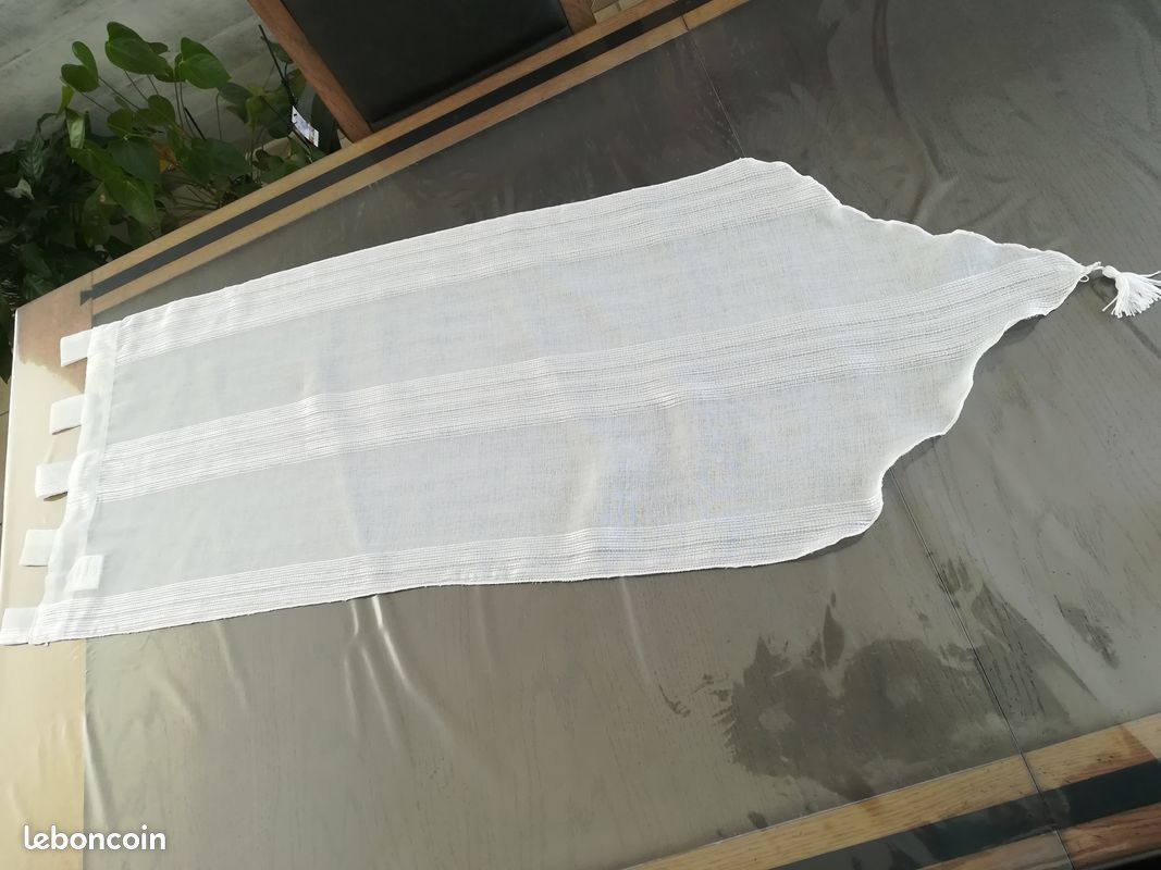 Rideaux écru 44 x 120 cm (image 1)