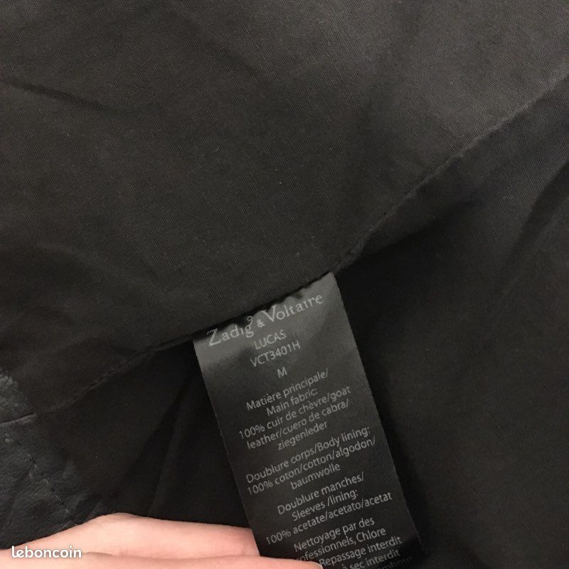 Vends veste en cuir homme ZADIG & VOLTAIRE (image 3)
