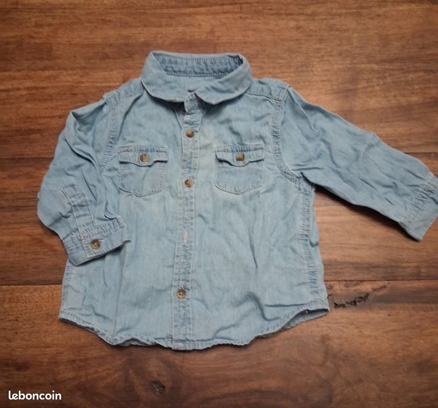 Lot de 2 chemises bébé 6 mois (image 4)