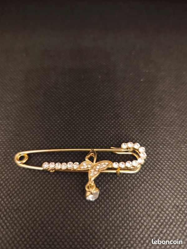 20 épingles à Nourrice Strass - Bijoux Déco Pour Chapeau, écharpe, Vêtement - Or Et Argent - Lot Chic
