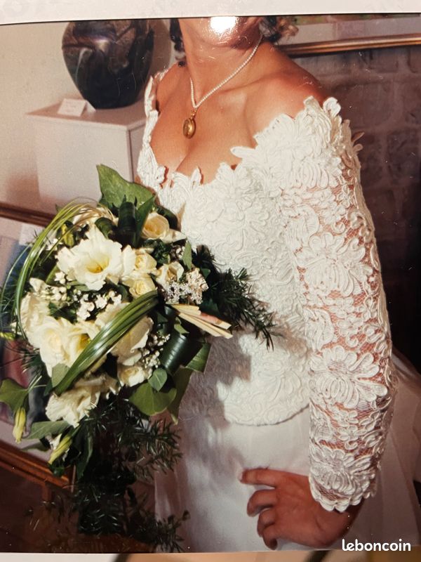 Robe de mariée Pronuptia T36/38 Organza et guipure de soie Vêtements