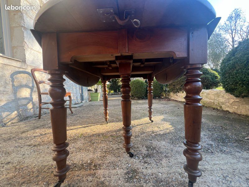 Ensemble table salle à manger acajou avec 2 rallonges (image 2)