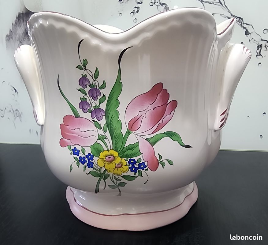 Cache-pot Ancien Paul Milet - Sèvres - Barbotine - Porcelaine Française