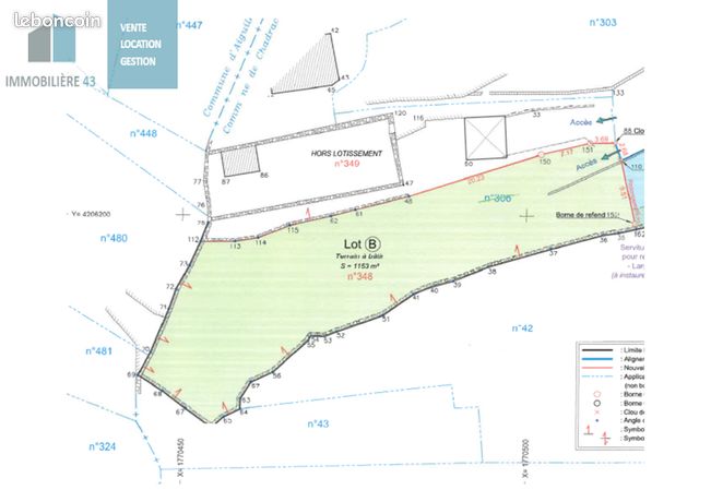 Terrain 1153 m² CHADRAC