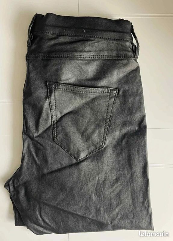 Pantalon Chic Femme Camaïeu - Taille 44, Gris Foncé, Taille Basse, Parfait état