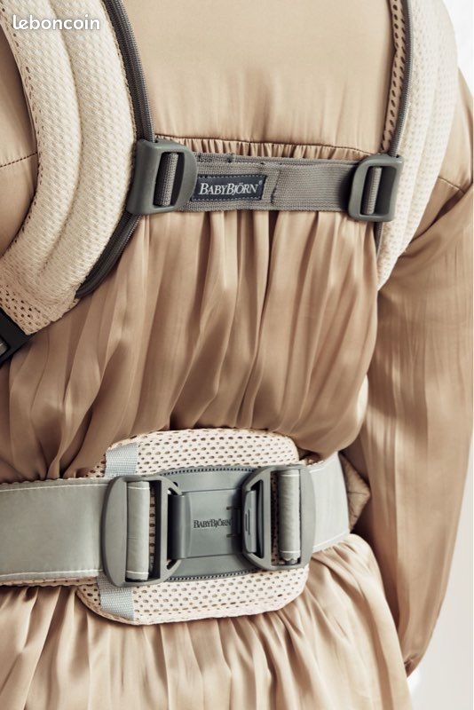 Porte bébé Babybjorn Harmony mesh 3D couleur crème (image 6)