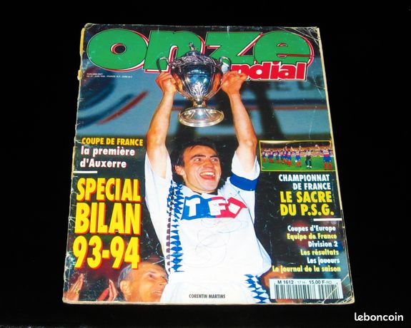 Poster Bruno MARTINI Auxerre France Onze Mondial • EUR 4,90