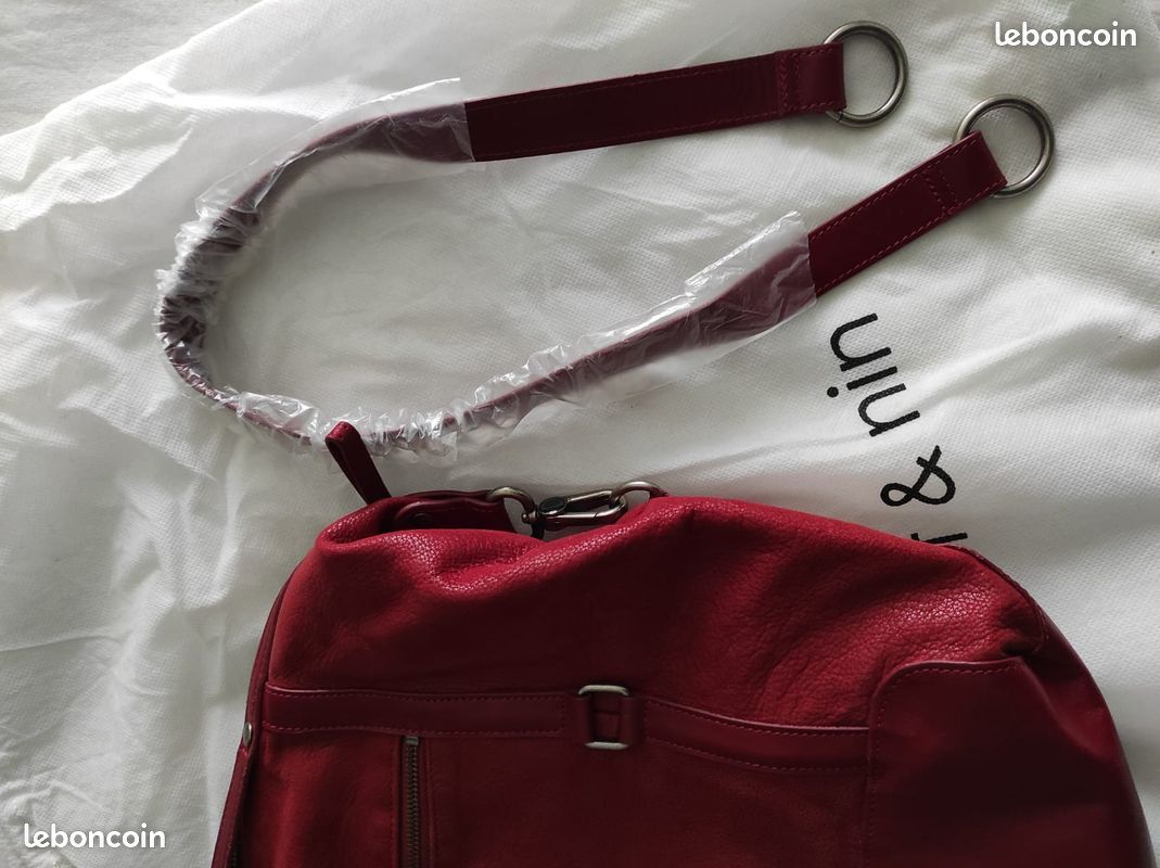 Nat et Nin sac cabas Macy Col. Carmin (image 8)