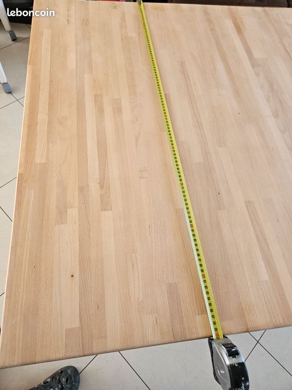 Table en pin massif avec alonge 203 cm x 100 cm (image 8)