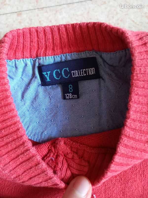Pull col V enfant garçon 8 ans marque Z (image 2)